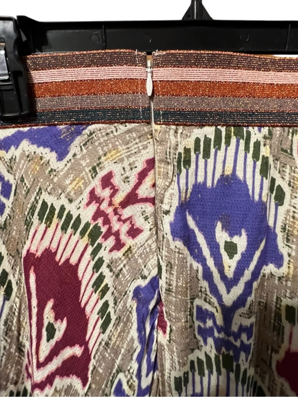 Oliphant Metallic Ikat Blouse & Maxi Skirt Set Pink Purple Gold Size Medium - Picture 14 of 14